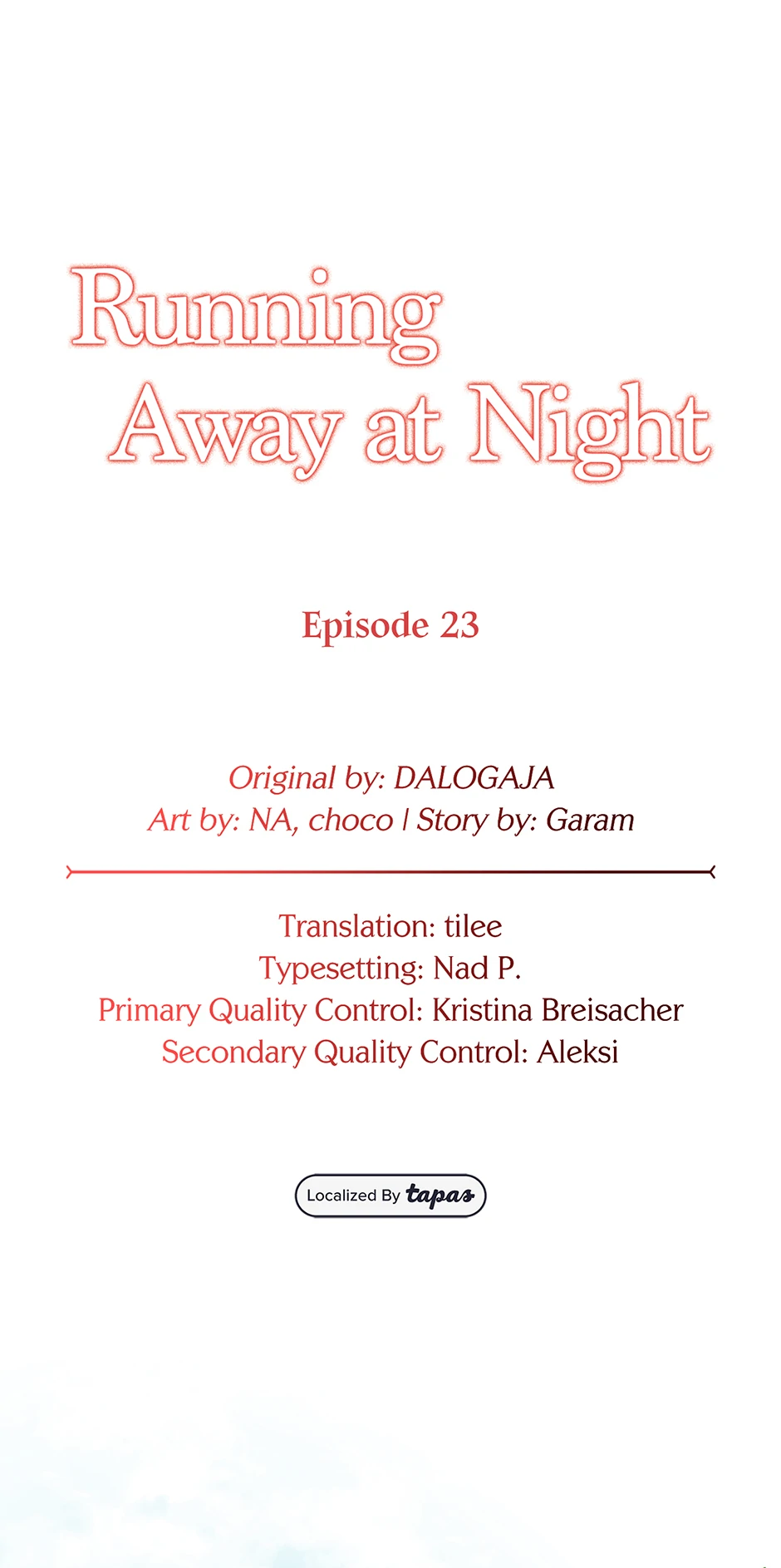 Running Away at Night Chapter 23 - page 1